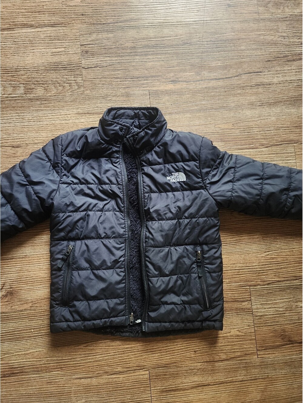 Size S - Boys The North Face Reversible Black Winter Jacket